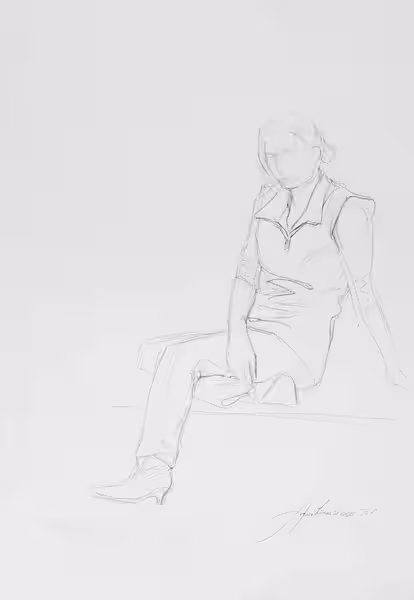 Anete Kalnina sitting, 2005
