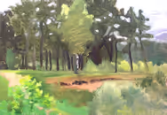 Birch forest before rain, 2003