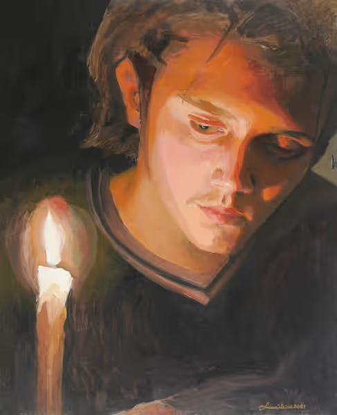 Self-portrait by Candlelight, 2003