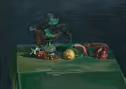 Dark still life with fruits, 2004