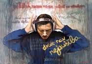 Self-portrait in a loud spring, 2004